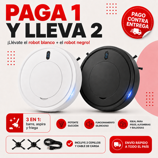 Compre 1 y LLÉVATE 2 - Robot Aspirador Inteligente BotClean™ Max 3 en 1